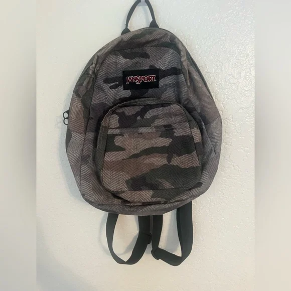 Jansport Urban Camouflage Backpack - Black and Gray