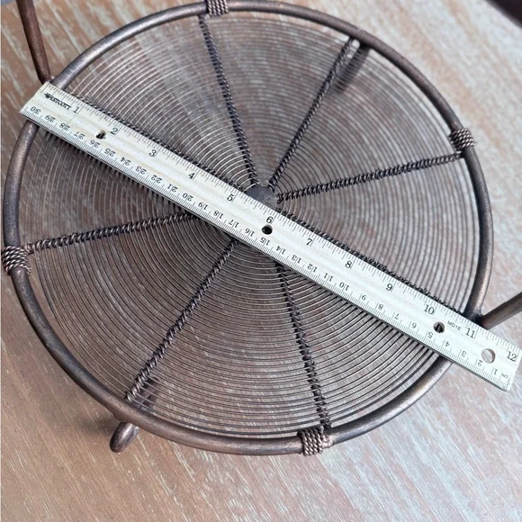 Pier 1 Imports Copper Wire Legged Tray Display Dessert Rustic