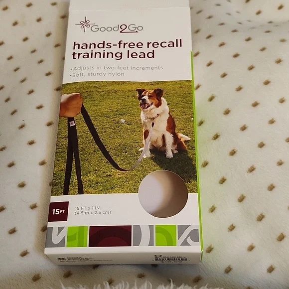 Good2Go Hands Free dog Recall Training lead 15FT adjusts in 2FT increments