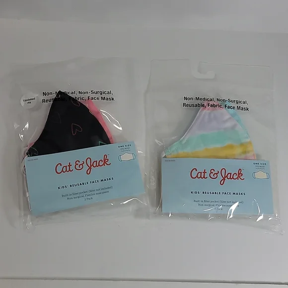 Cat & Jack Kids Face Masks 2 Sets of 2