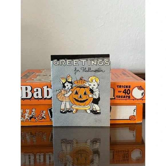 1939 Hallmark RARE Greetings for Halloween Greeting Card 4.5x4 USED‎