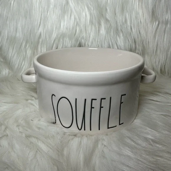 Rae Dunn Souffle Dish with Handles