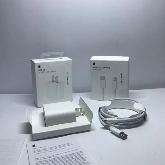 Original Apple USB-C 20W Power Adapter + USB-C Lightning Cable (1m)