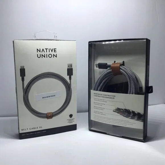 Native Union - 10' USB Type C-to-USB Type A Cable - Zebra