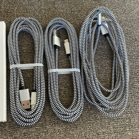 Micro USB 10ft charging cable 3 pack for Android