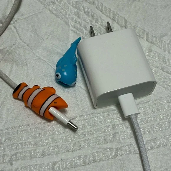 Set of 2 Cable Protectors Cute Animal Fish