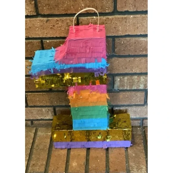 Blue‎ Panda Rainbow Number 1 Pinata For 1st Birthday Party