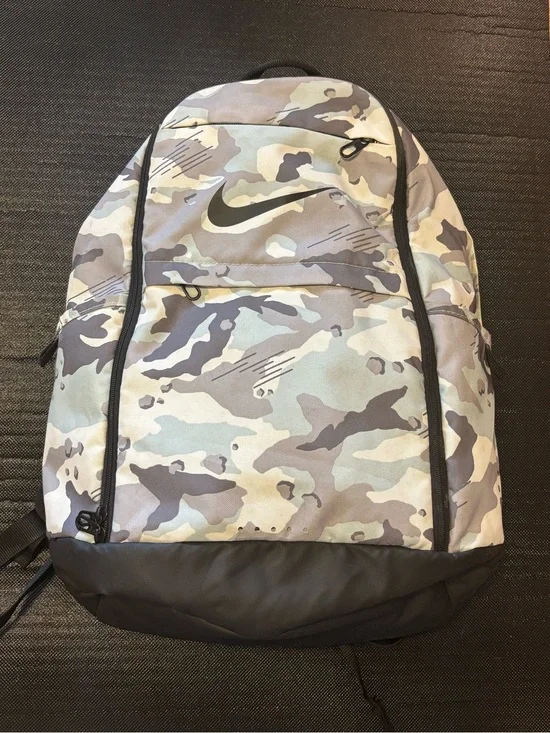 Nike Brasilia Training Backpack Camo Print Grey/White/Black