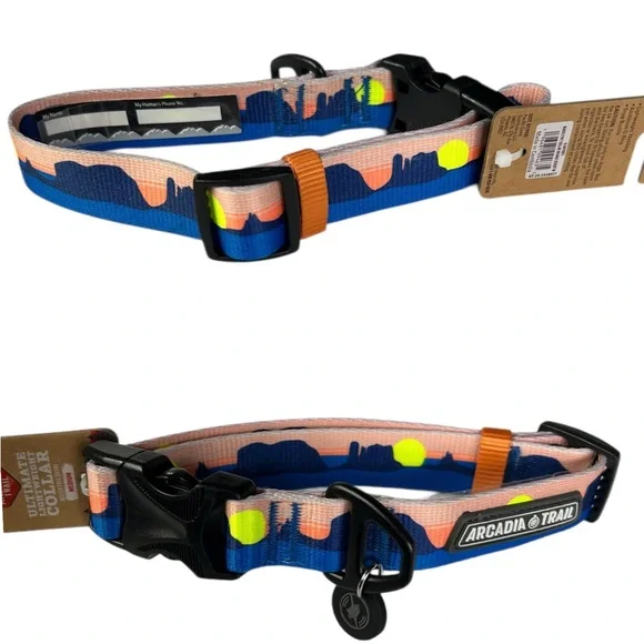 Arcadia Trail lightweight dog collar sunset sz M