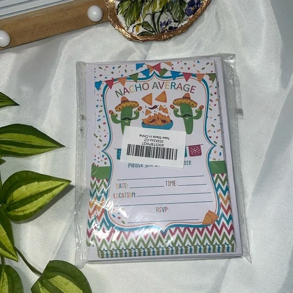 NACHO AVERAGE Fiesta Vibes Party Invitations with Envelopes - Double-Sided