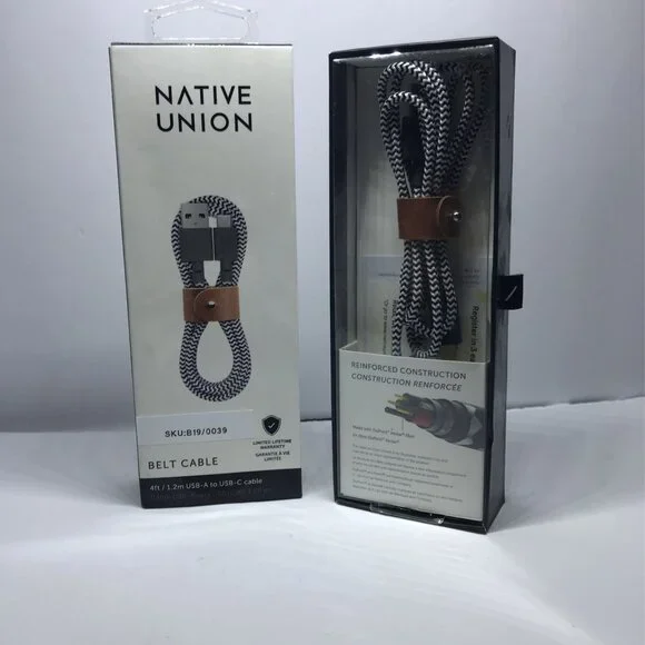 Native Union - 4' USB Type C-to-USB Type A Cable - Zebra