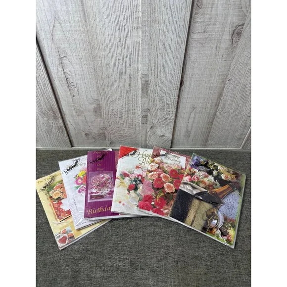 Assorted 3D Floral & Scenic Birthday Cards w/ 20 With Envelopes Scrapbooking