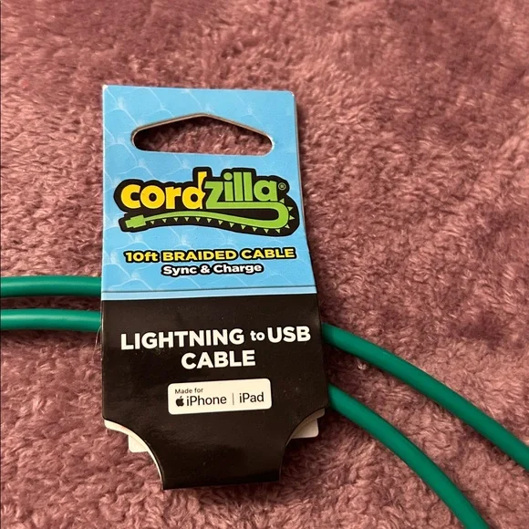 Godzilla 10 FT Braided Cable- Lightning to USB Cable