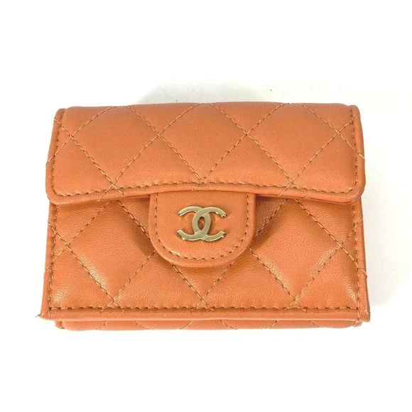 CHANEL Authentic Orange Wallet