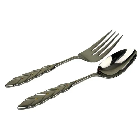 Pier 1 Imports Stainless Steel 18/8 Korea Serving Spoon & Fork Large
