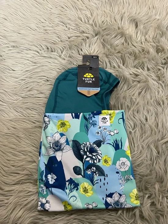Turtle Fur Kids Reversible Floral Neck Warmer - Teal Multi