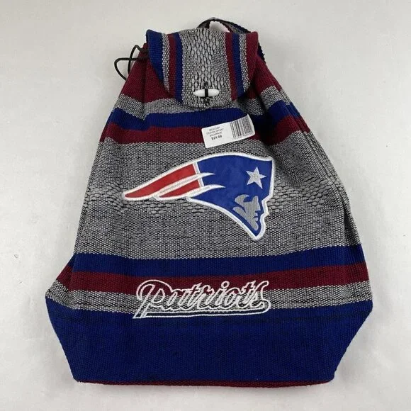 Patriots Football Mexican Woven Embroidered Backpack Bag Red White Blue NFL