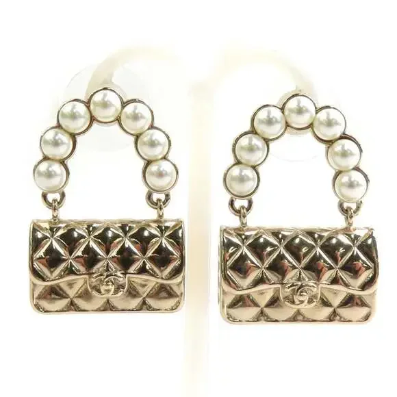 Chanel Pearl Earrings Metal And #247194C11B