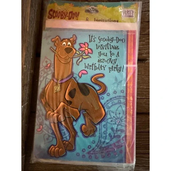 Hallmark Scooby-Doo Party Invitations Groovy Vintage 2000 Y2K Cards Birthday NWT