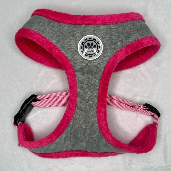 Love My Dog Harness Pink Gray
