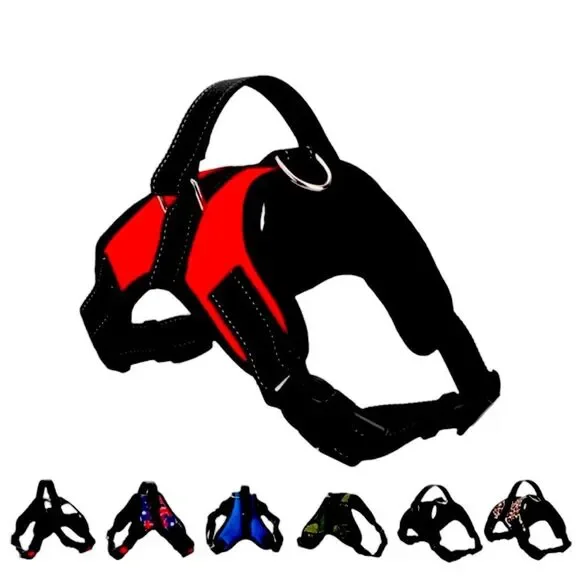 Size small/ red color dog Harness with handle