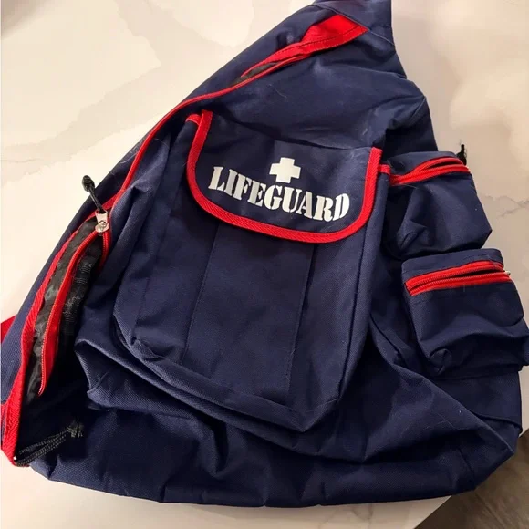 Navy and Red Backpack