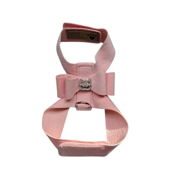 Susan Lanci Puppy Pinl Dog Harness with Bow and Crystals, NWOT