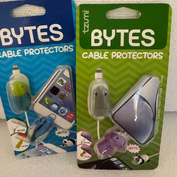 Tzumi Bytes Cable Protectors - 2 Packs each with 2 items