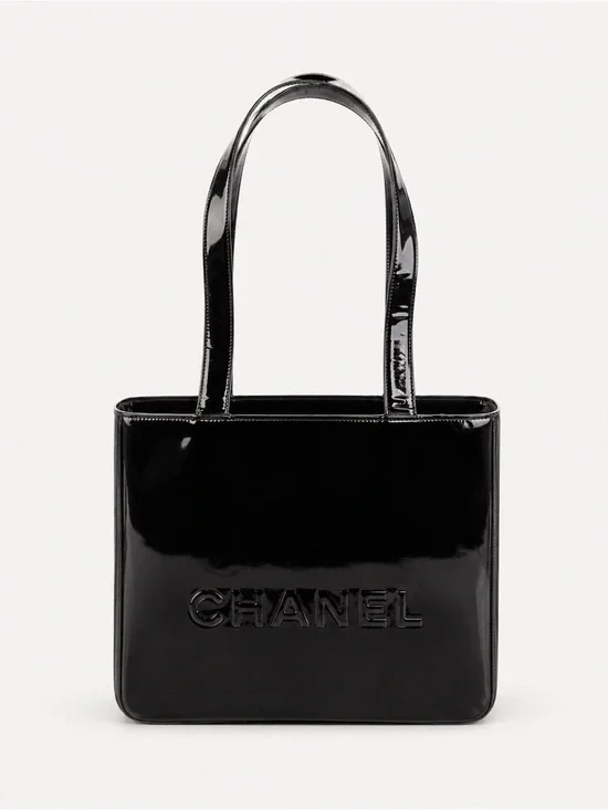 Chanel Patent Logo Tote
