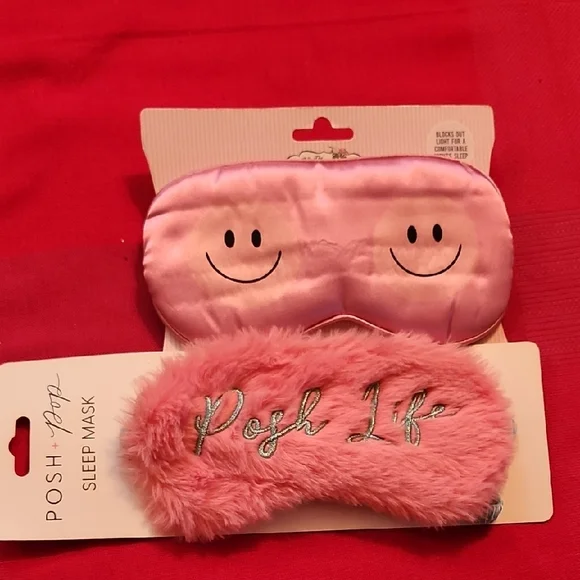 Pink Plush Face Masks with Textured Designs