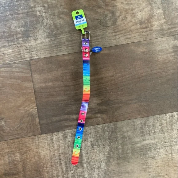 New Top Paw Small easy clean rainbow buckle collar