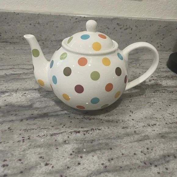 Pier 1 Colorful Polka Dot Teapot