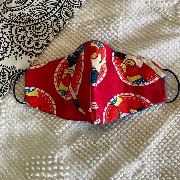 Child, handmade, wonder woman face mask