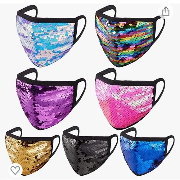 7 Pieces Kid’s Sequin Glitter Mask