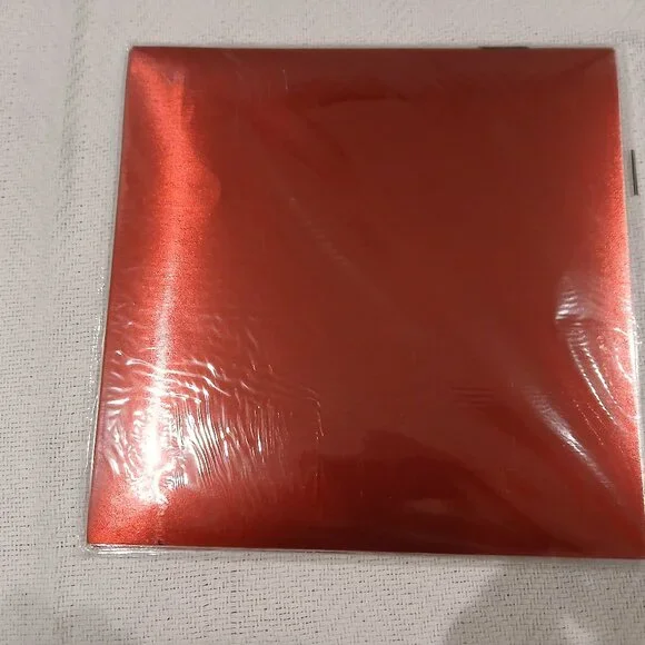 American Crafts 12x12 Foil Wood Red Cardstock (12pack) - Individually Wrapped