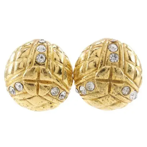 Chanel Vintage Earrings Rhinestone #256811C61B