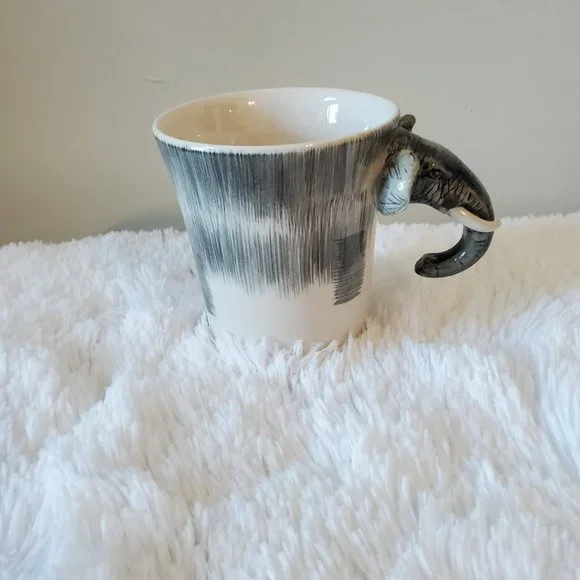 Pier 1 Ceramic Elephant Coffee Tea Mug