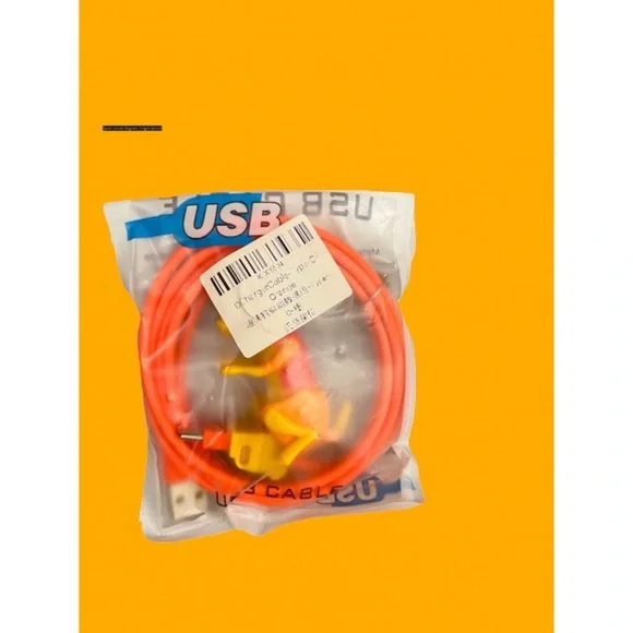 Orange USB Charging Cable