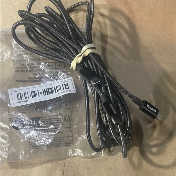 2 NEW Unused Anker Black Lightening Fast Charging Cable for Cell Phones