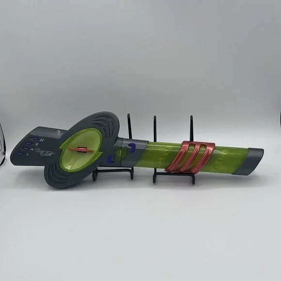 Hasbro 2002 NuJam Guitar Electronic Toy Gray Green Red Lights & Sounds‎ Vintage