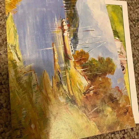 VTG 1 Box Birthday Print Art Painting Greeting Cards and other cards Collection
