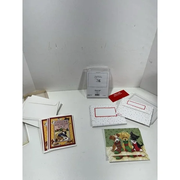 Lot 16 Dog Theme Cards & Envelopes ( 9 Suzy's Zoo Christmas + 7 Dog & Boy Whalen