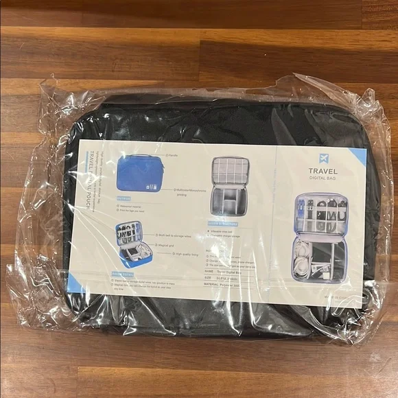 Large Travel Electronics Organizer Bag Great for Storing Cords, Chargers, Cables