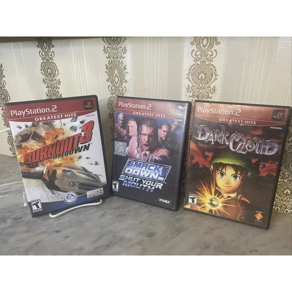 Playstation2 Greatest HITS Games | Dark Cloud - Burnout3 - Smack Down | U pick