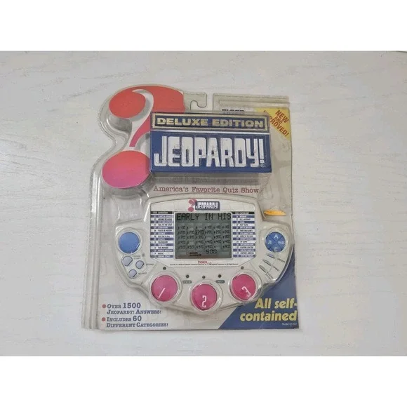 Jeopardy Handheld Game (Tiger Electronics Inc.) Deluxe Edition 1999-TESTED/WORKS