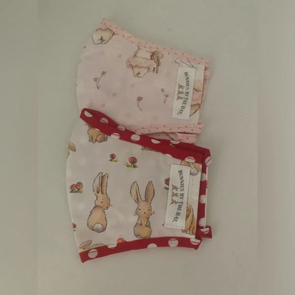 2 Bunnies By The Bay Kids Face Masks Harey & Blossom