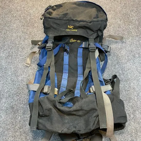 Vintage Arcteryx Bora 40 Liter Black Blue Hiking Technical Backpack Durable
