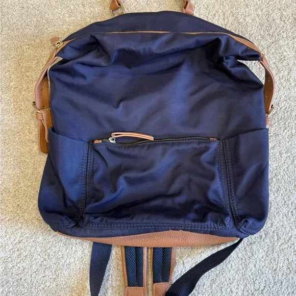 Tommy Bahama Navy and Brown Men's Backpack