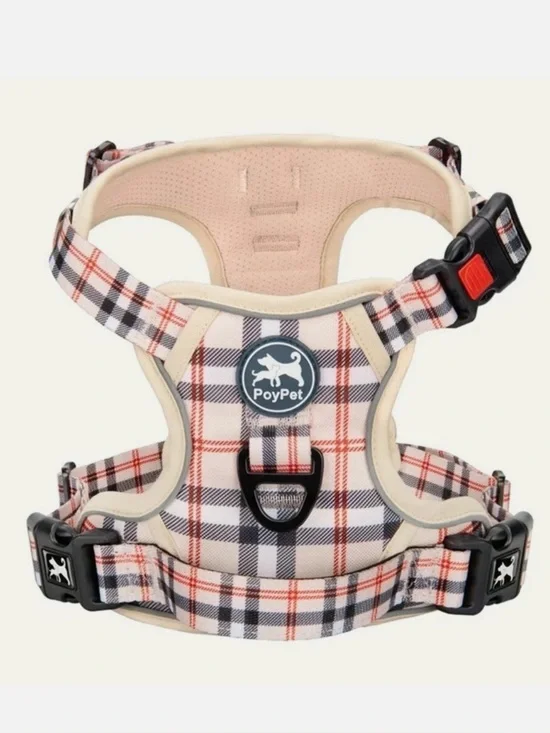 No Pull Dog Harness Medium Polypet Beige/Pink XL