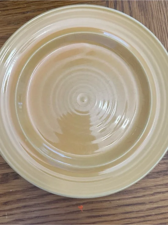 Pier 1 Ceramic Dinner Plate in Soft Yellow marigold